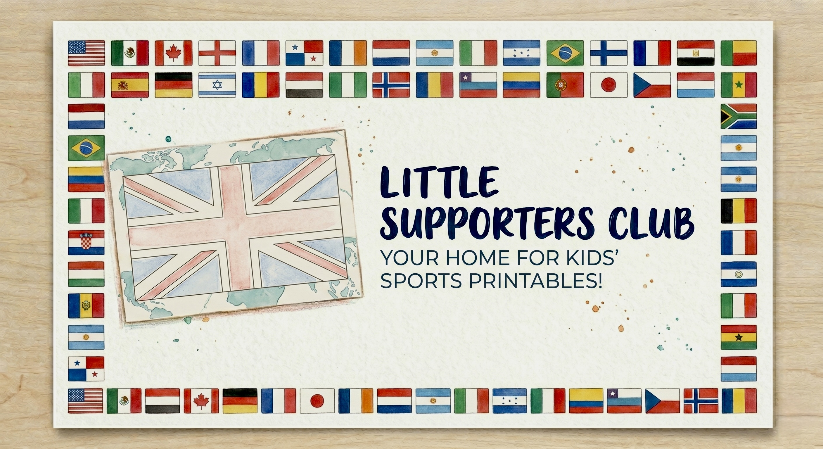 Full-colour Little Supporters Club printable preview